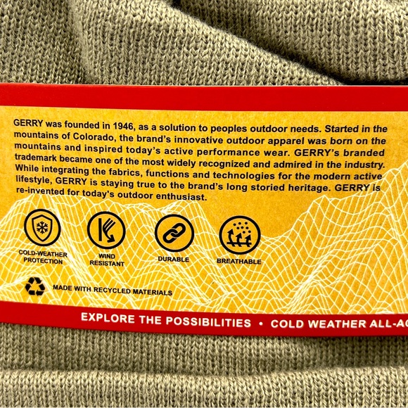 GERRY, CUFFED KNOT BEANIE SET, ONE SIZE FITS ALL, UNISEX, GREY AND BEIGE COLORS - Picture 9 of 11